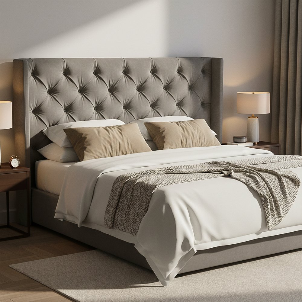 Tufted Headboard Bed